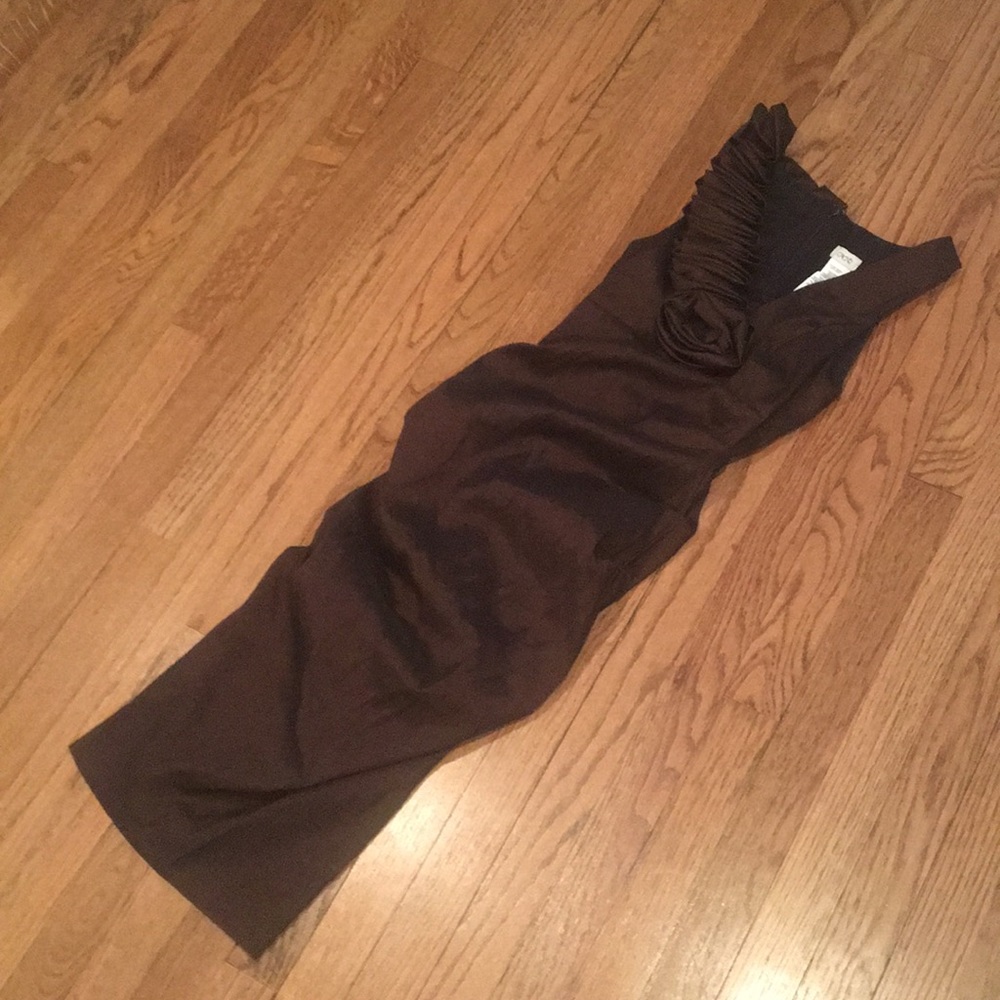 Cache Flowered Neck Dress
